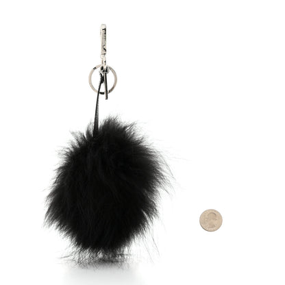 Fendi Vitello Elite Fox Fur Fusto Monster Bag Bug Charm Black Yellow 2 of 6