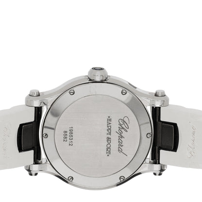 Chopard Stainless Steel Rubber 5 Diamond 36mm Happy Sport Quartz Watch White 4 of 6