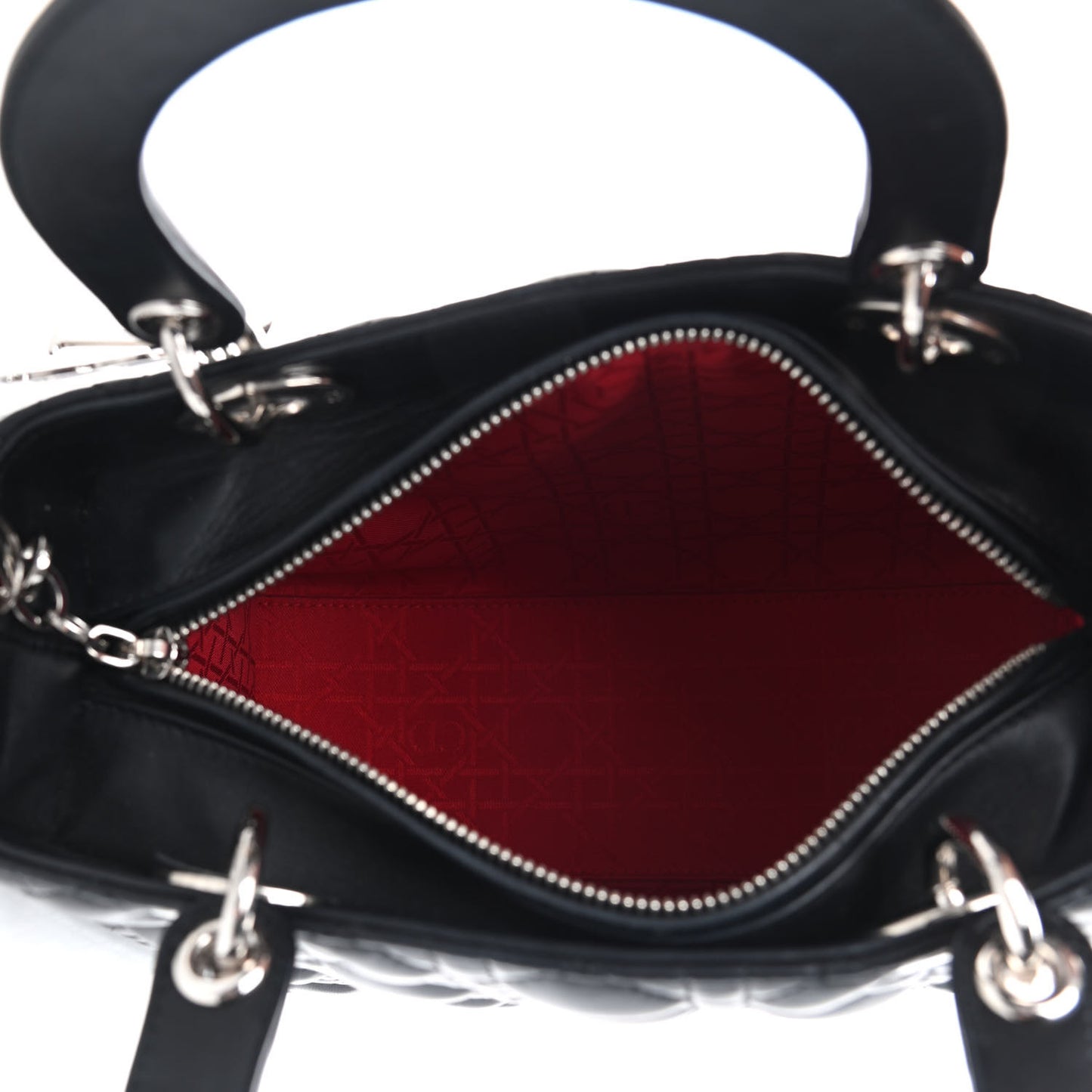 Lambskin Cannage Medium Lady Dior Black