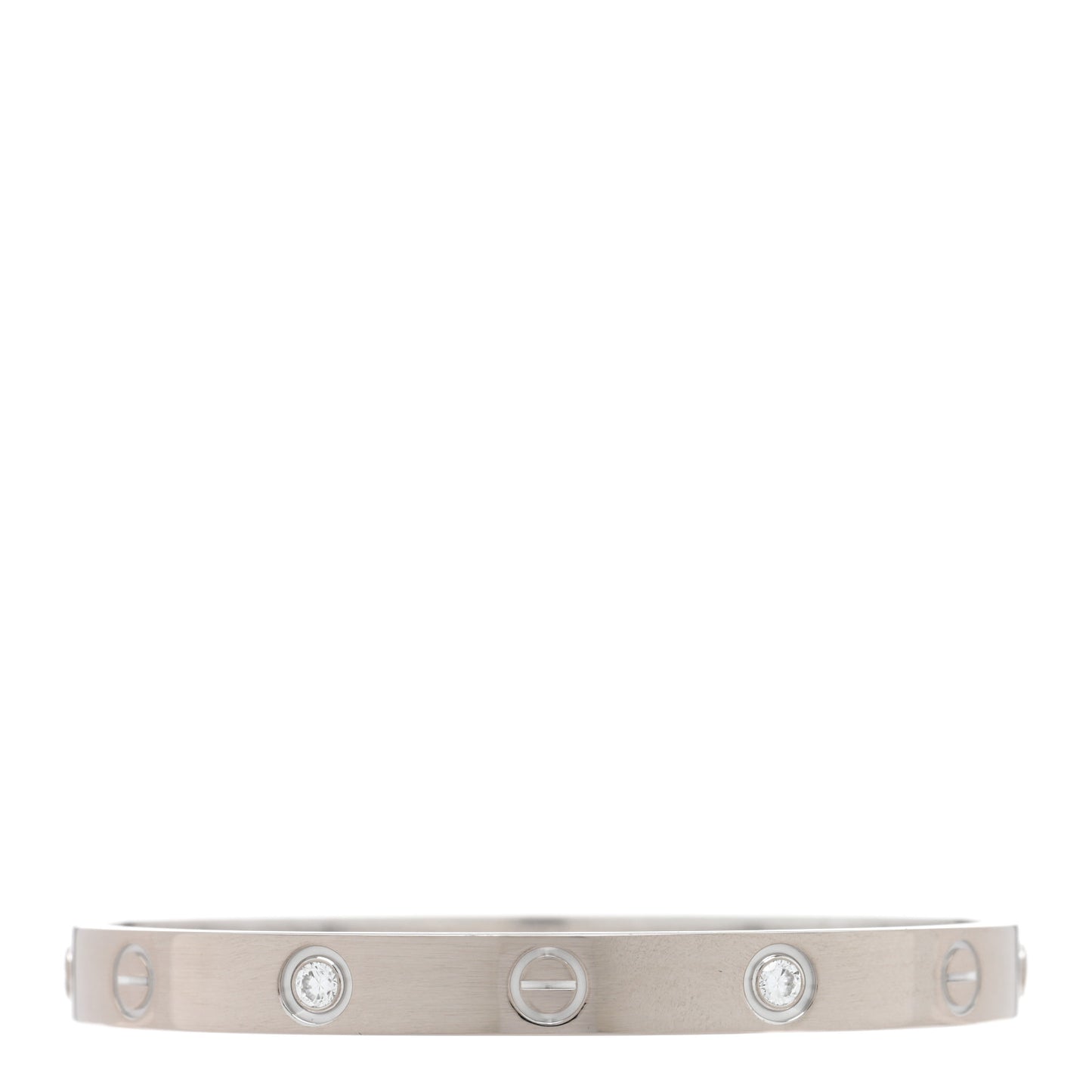 18K White Gold 4 Diamond LOVE Bracelet 16