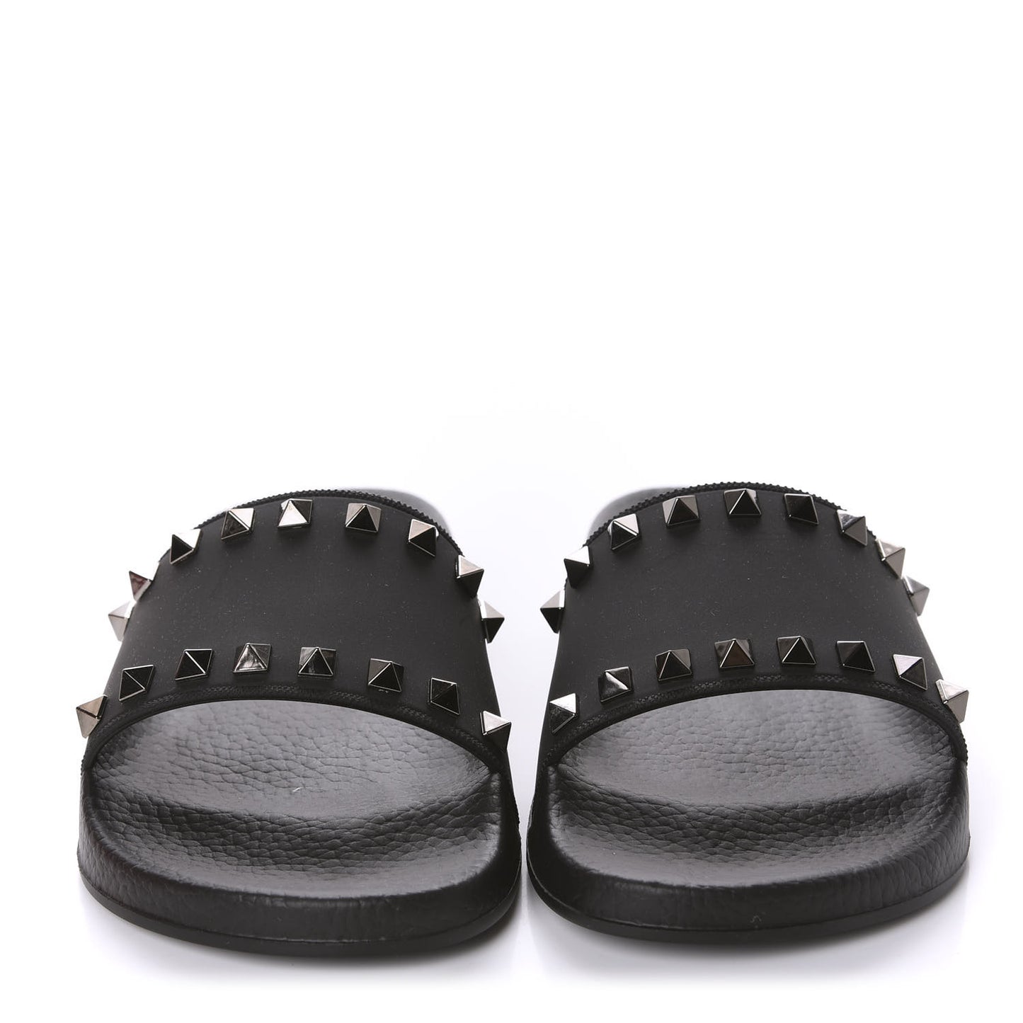 Rubber Rockstud Slide Sandals 36 Black