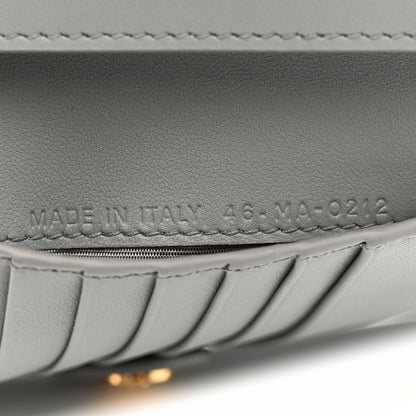 Christian Dior Grained Calfskin Supple Cannage Caro Medium Wallet Grey 7 of 7