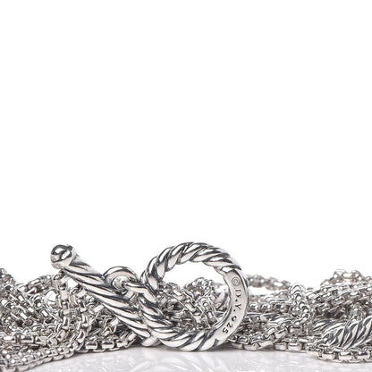 David Yurman Sterling Silver Willow Five-Row Chain Necklace 6 of 7