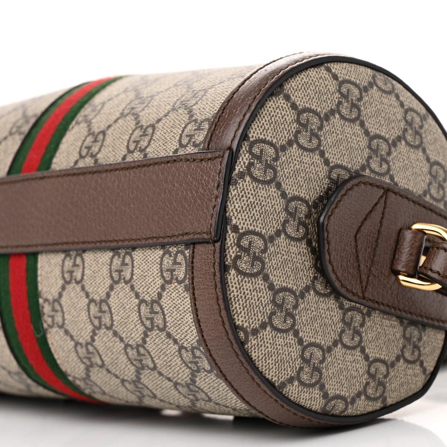 GG Supreme Monogram Web Small Ophidia Boston Bag Beige New Acero