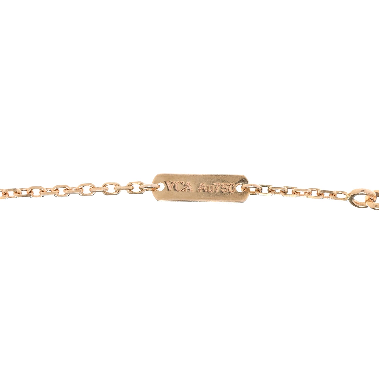 Van Cleef & Arpels 18K Rose Gold Diamond Small Perlee Clovers Pendant Necklace 5 of 6