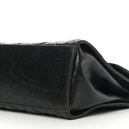 Chanel Crumpled Grained Calfskin Jumbo CC Crave Flap Black 10 of 13