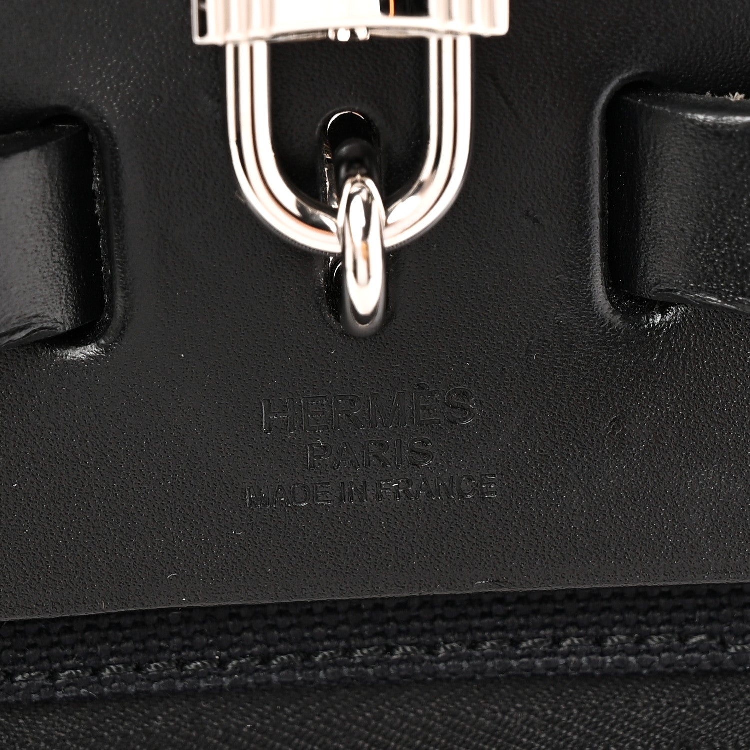Hermes Military Toile Vache Hunter Herbag Zip Retourne 31 PM Black 7 of 11