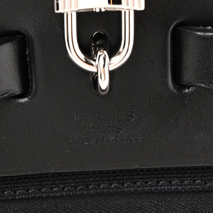 Hermes Military Toile Vache Hunter Herbag Zip Retourne 31 PM Black 7 of 11