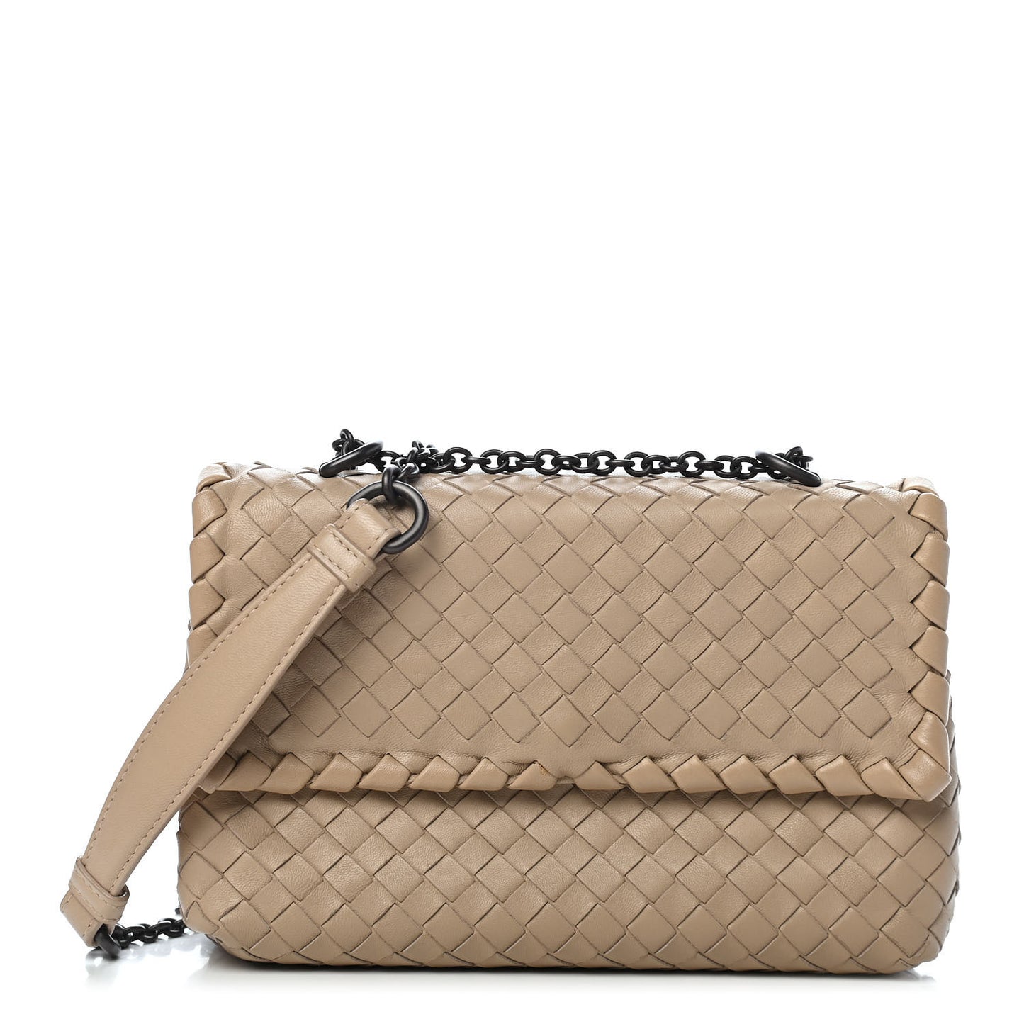 Nappa Intrecciato Baby Olimpia Shoulder Bag Mink