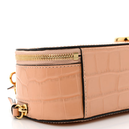 Chloe Calfskin Crocodile Embossed Mini C Vanity Bag Nut 11 of 12