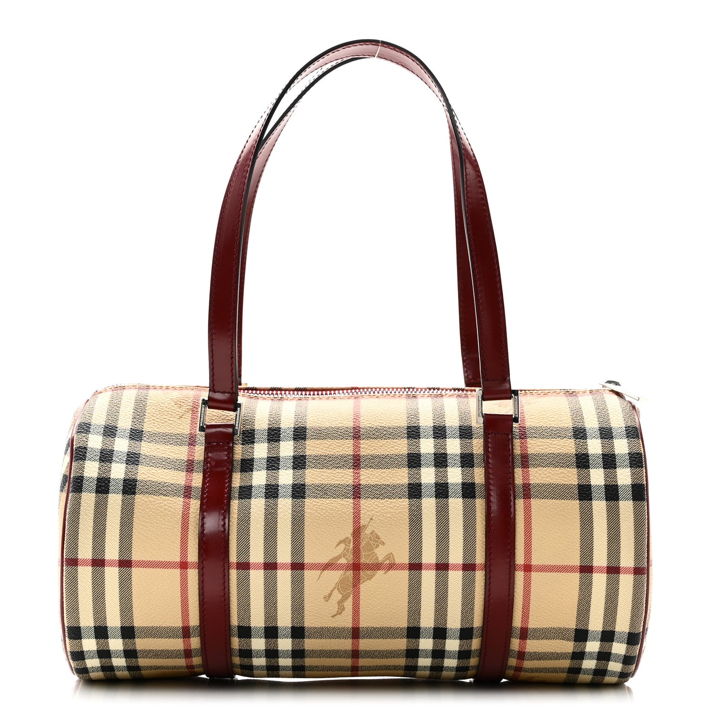 Haymarket Check Barrel Bag Red
