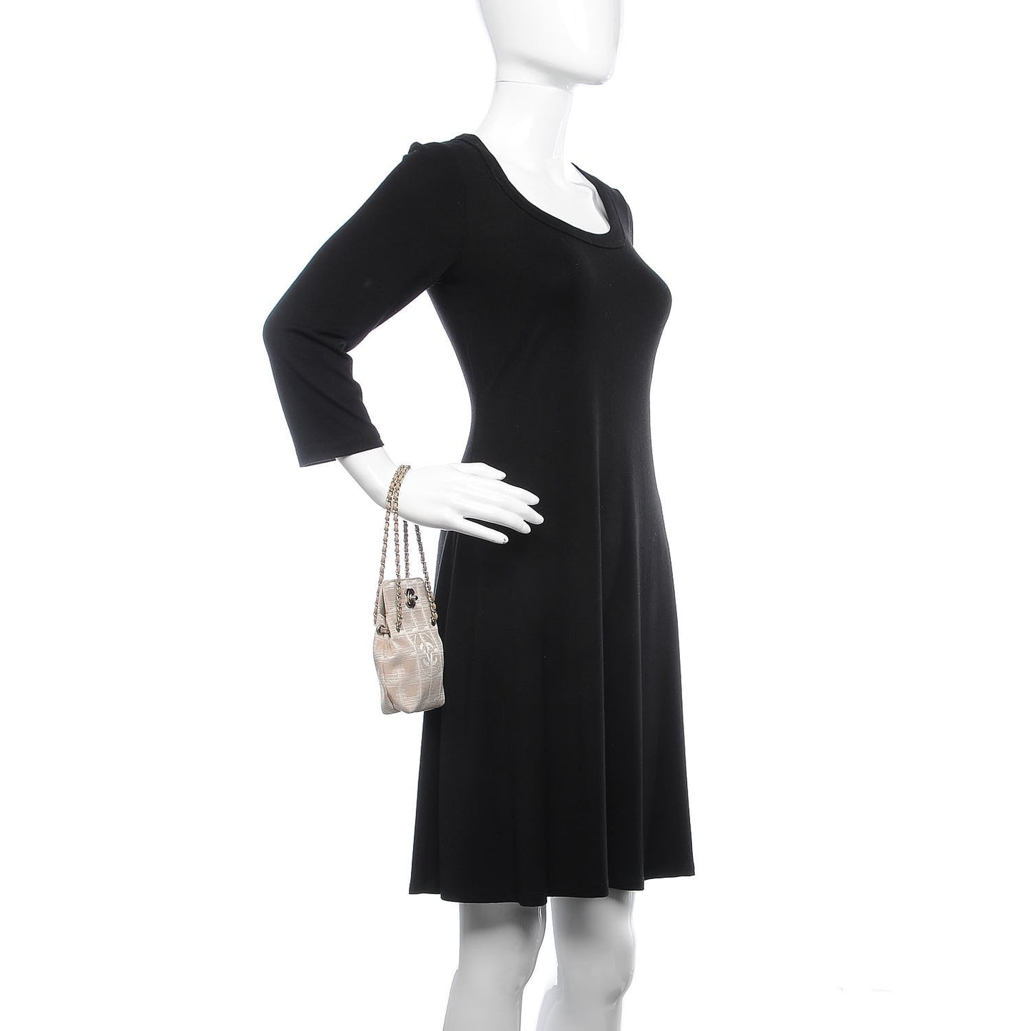 Nylon Travel CC Mini Bag Light Beige