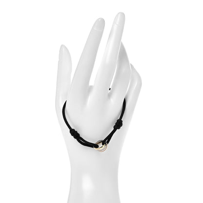 Cartier 18K Pink Yellow White Gold Trinity Adjustable Cord Bracelet Black 2 of 6