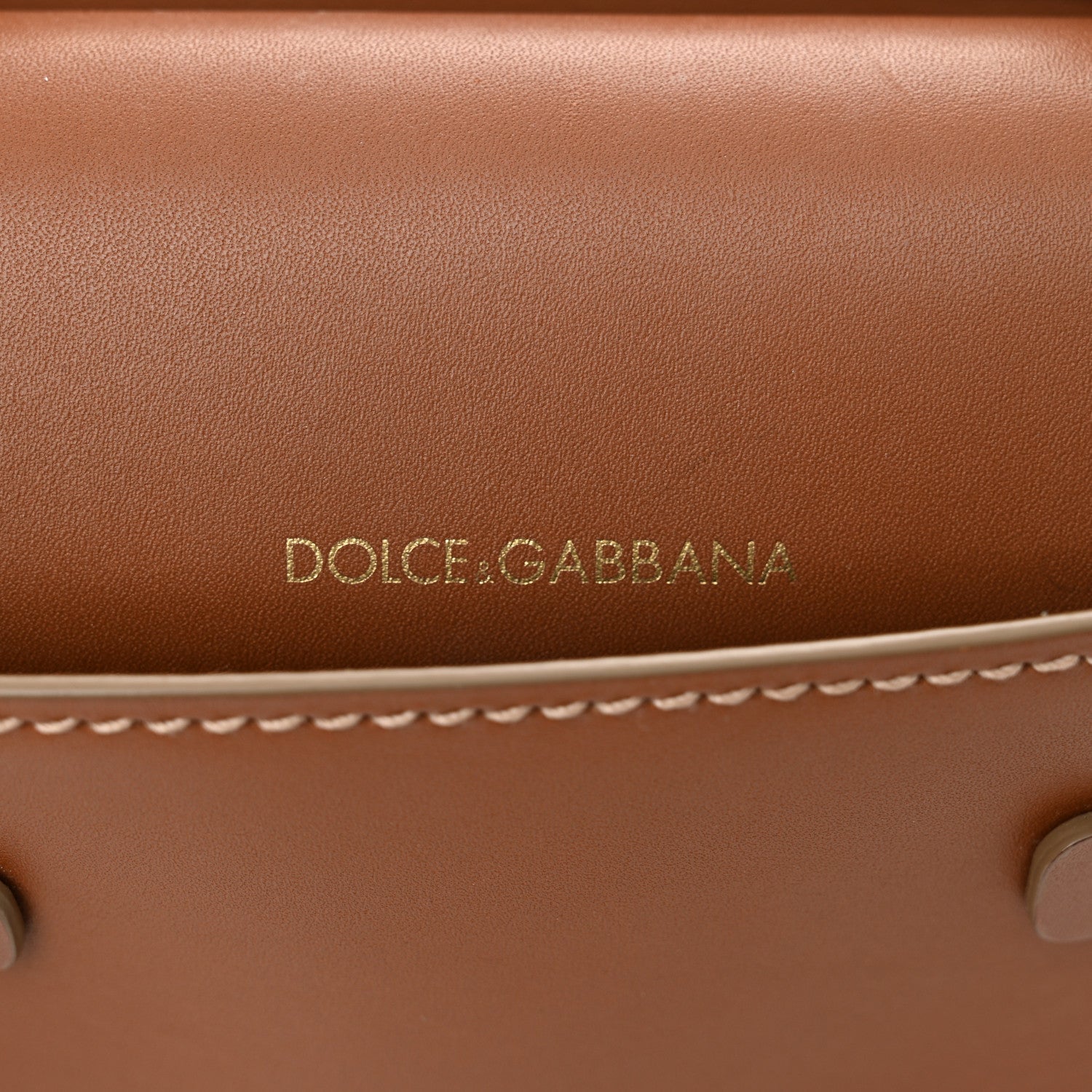 Dolce & Gabbana Vitello Morbido Mini Sicily 58 Bag Tan 7 of 17