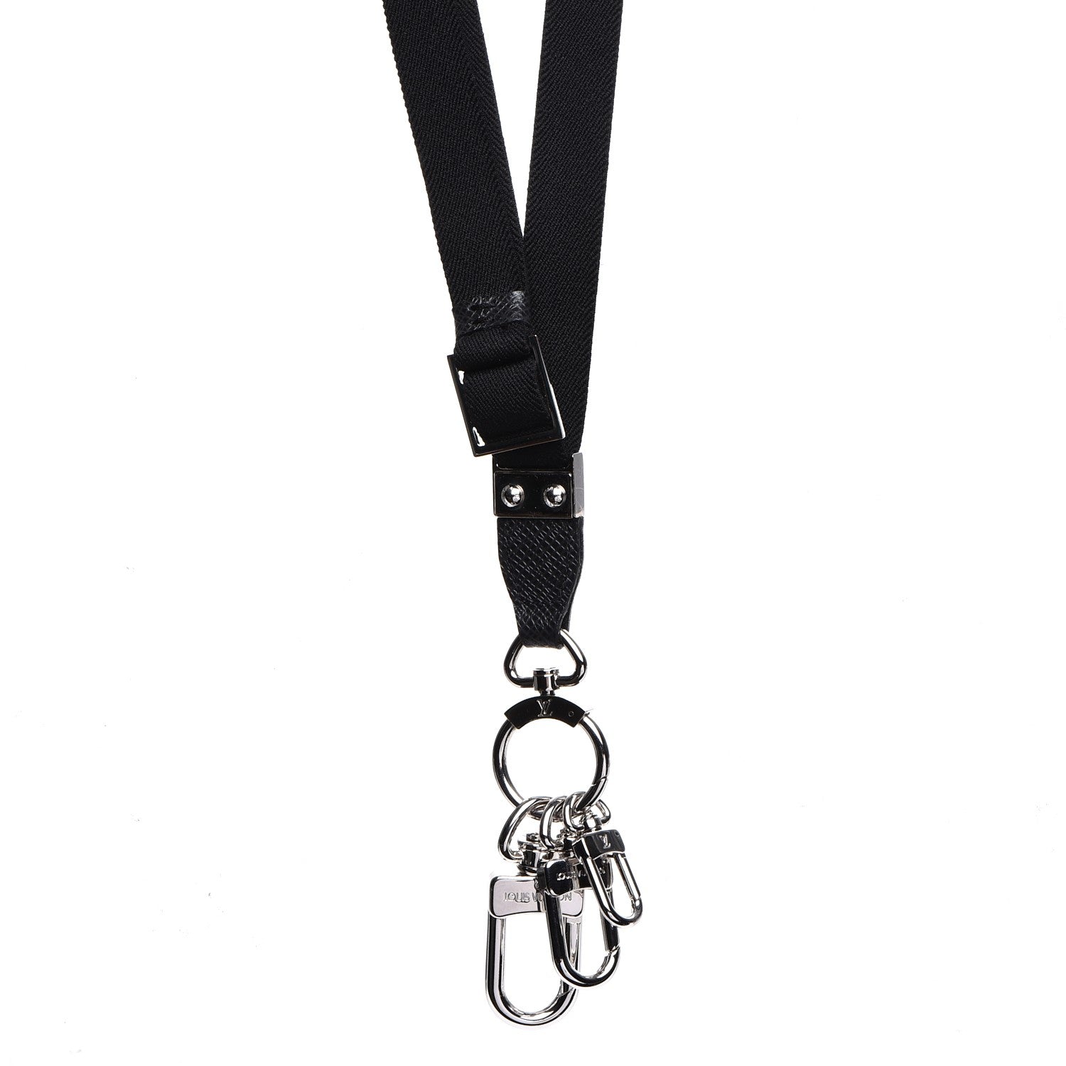 Louis Vuitton Taiga Collier Pochette Cles Neck Strap Key Holder Ardoise 1 of 8