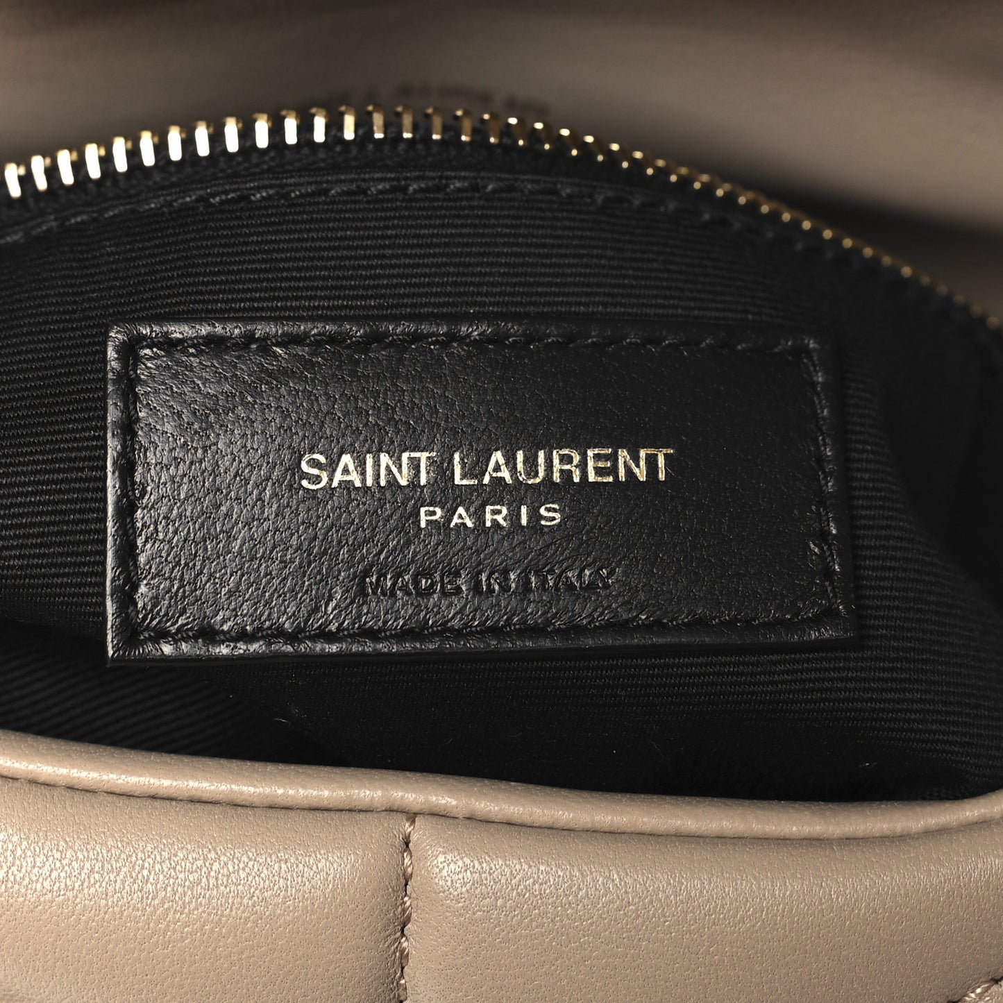 Lambskin Quilted Toy Loulou Puffer Monogram Chain Satchel Dark Beige