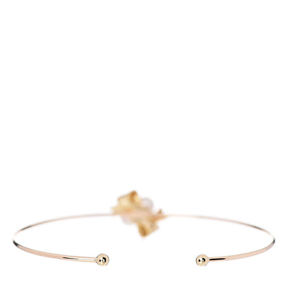Mikimoto 18K Yellow Gold Akoya Pearl Ribbon Cuff Bracelet 3 of 4