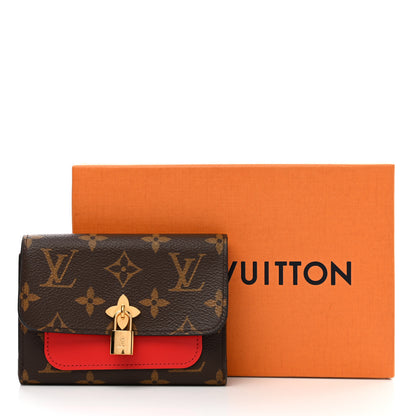 Louis Vuitton Monogram Flower Lock Compact Wallet Coquelicot 11 of 11