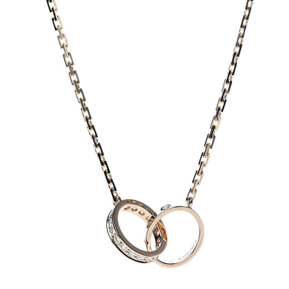 Cartier 18K Yellow Gold Diamond Interlocking LOVE Necklace 4 of 7