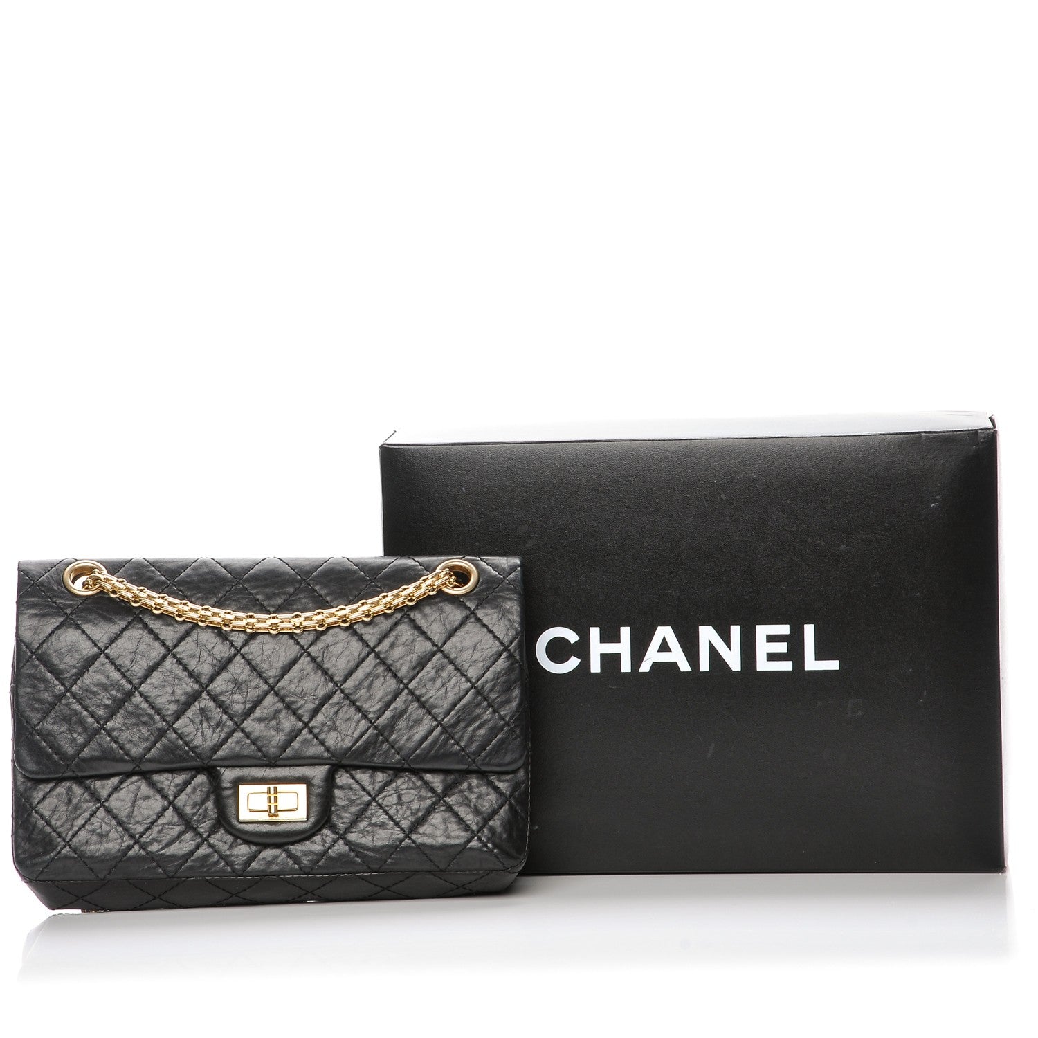 Chanel Aged Calfskin 50th Anniversary 2.55 Reissue 225 Flap Black 9 of 10