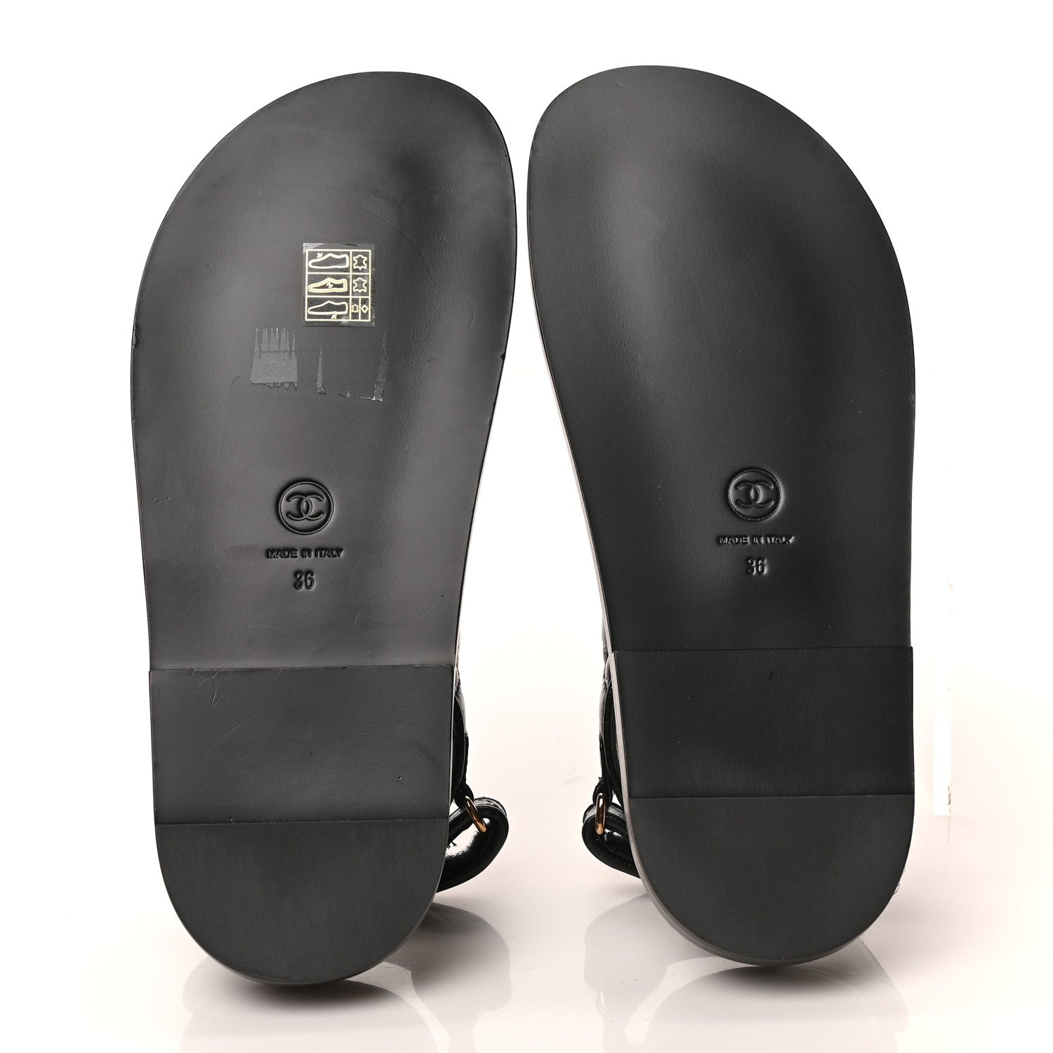 Chanel Crumpled Shiny Lambskin Velcro Dad Sandals 36 Black 5 of 8