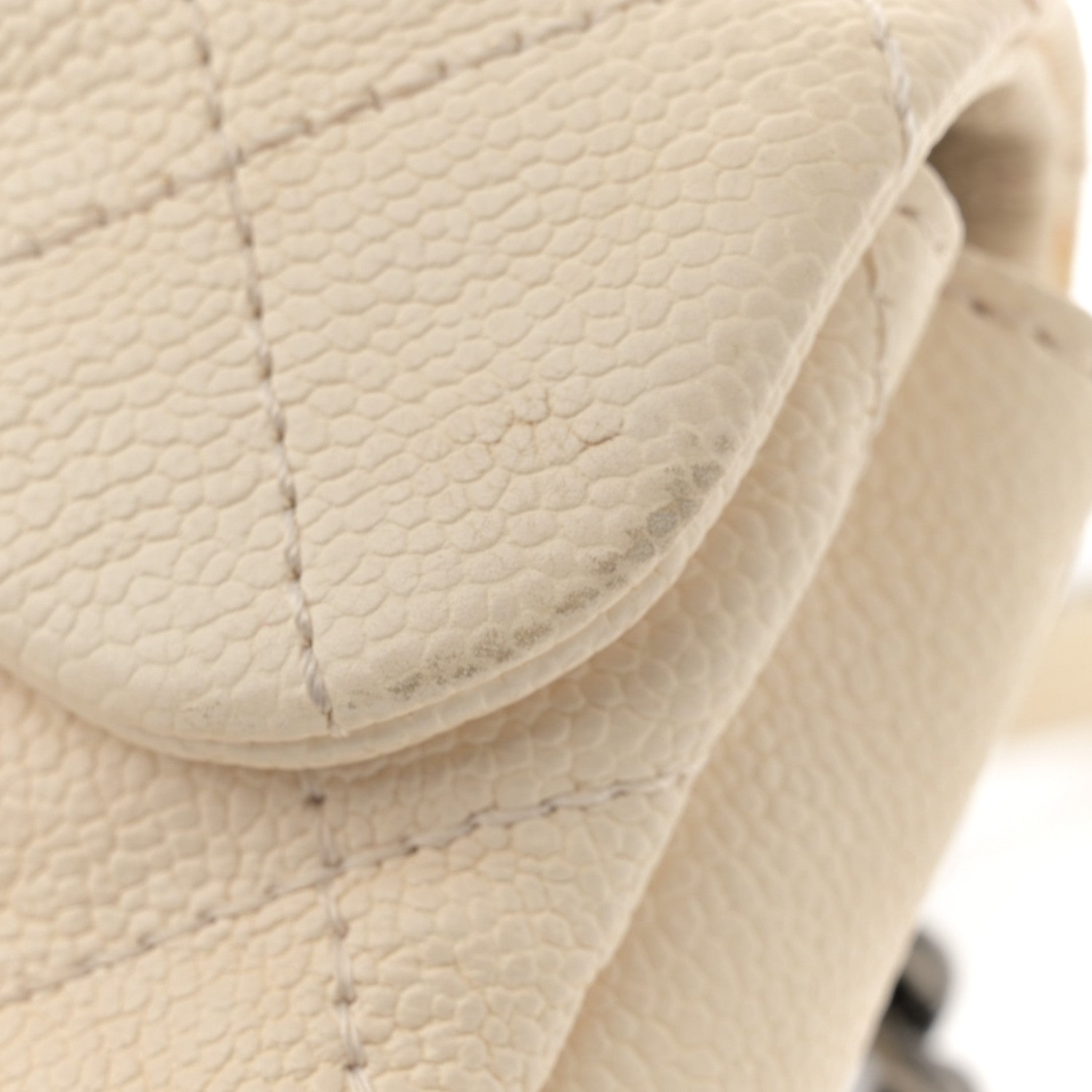 Chanel Caviar Quilted Mini Simply CC Flap White 11 of 19