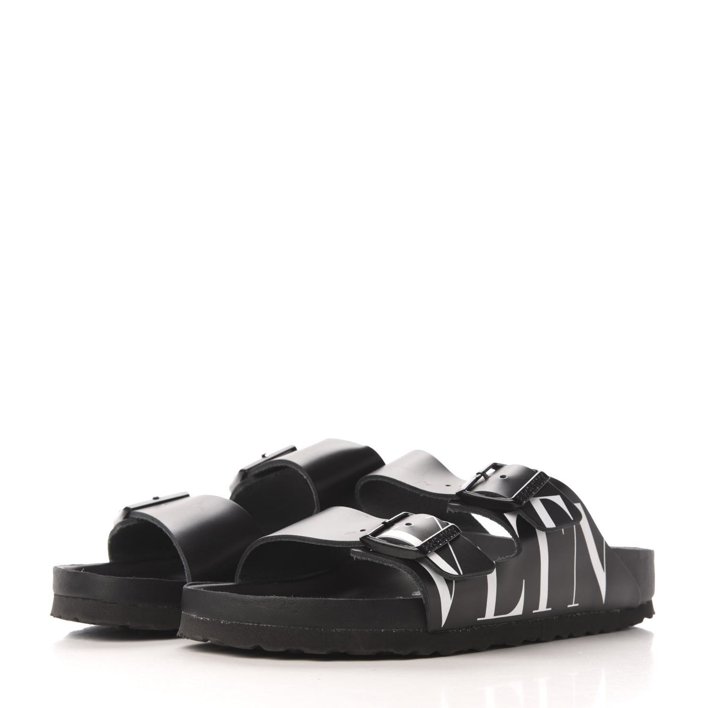 Calfskin VLTN Birkenstock Slide Sandals 39 Black