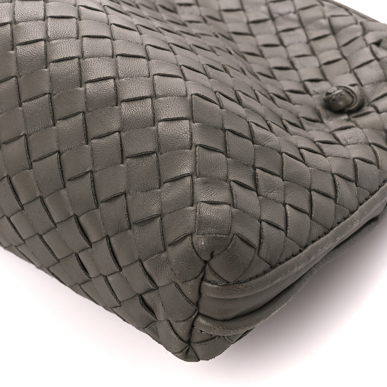 Bottega Veneta Nappa Intrecciato Nodini Crossbody Messenger Light Grey 11 of 11