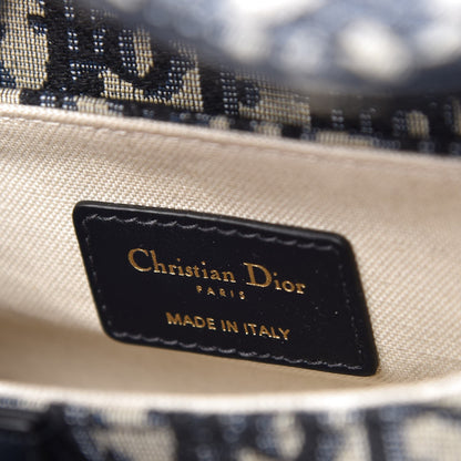 Christian Dior Oblique Mini Saddle Bag Blue 6 of 9