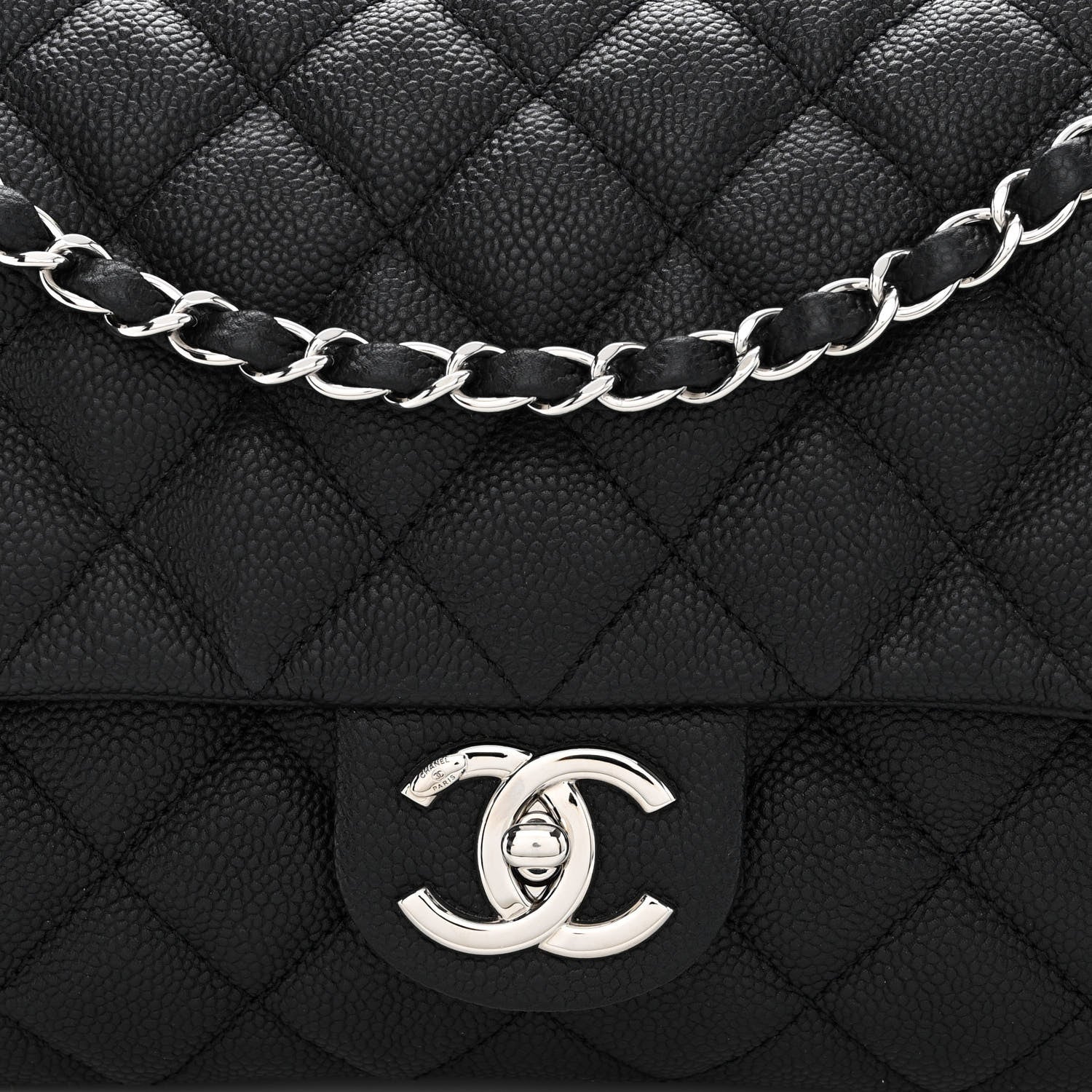 Chanel Caviar Quilted Jumbo Easy Flap Black 8 of 11