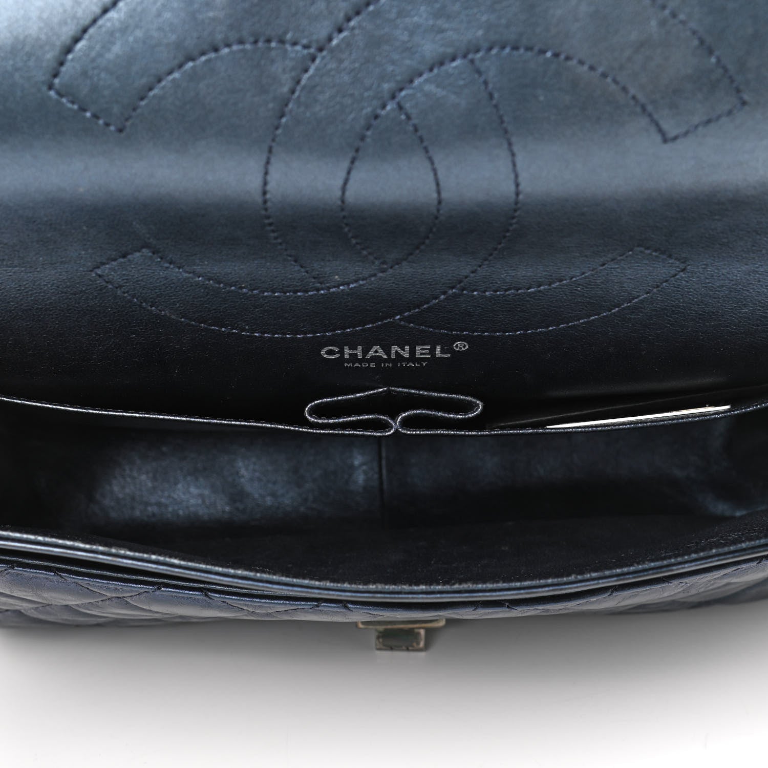 Chanel Metallic Aged Calfskin Quilted 2.55 Reissue 227 Flap Blue 4 of 4
