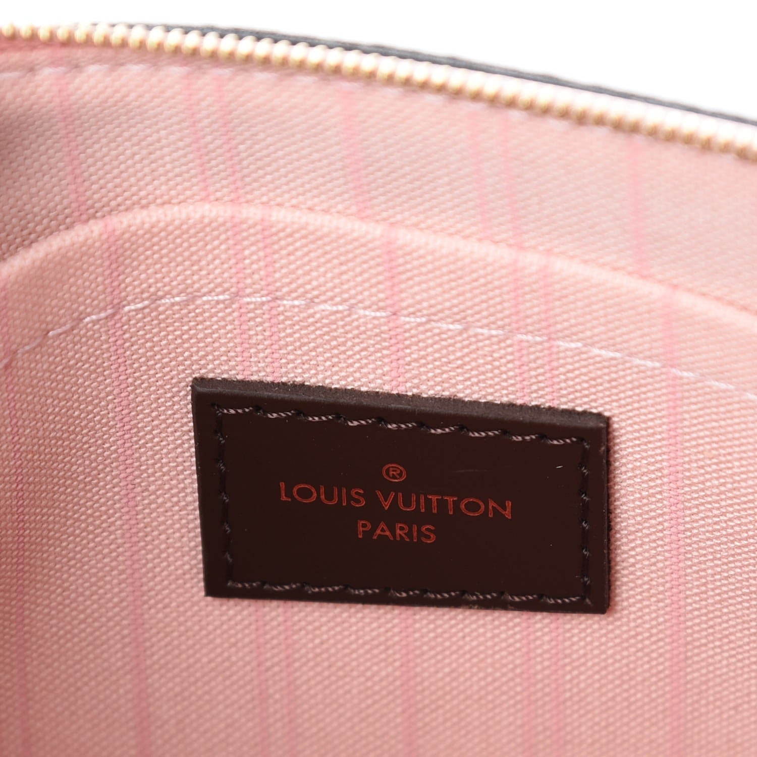 Louis Vuitton Damier Ebene Neverfull MM GM Pochette Rose Ballerine 6 of 7