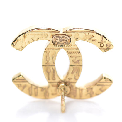 Chanel Metal Scarab CC Earrings Light Gold 4 of 5