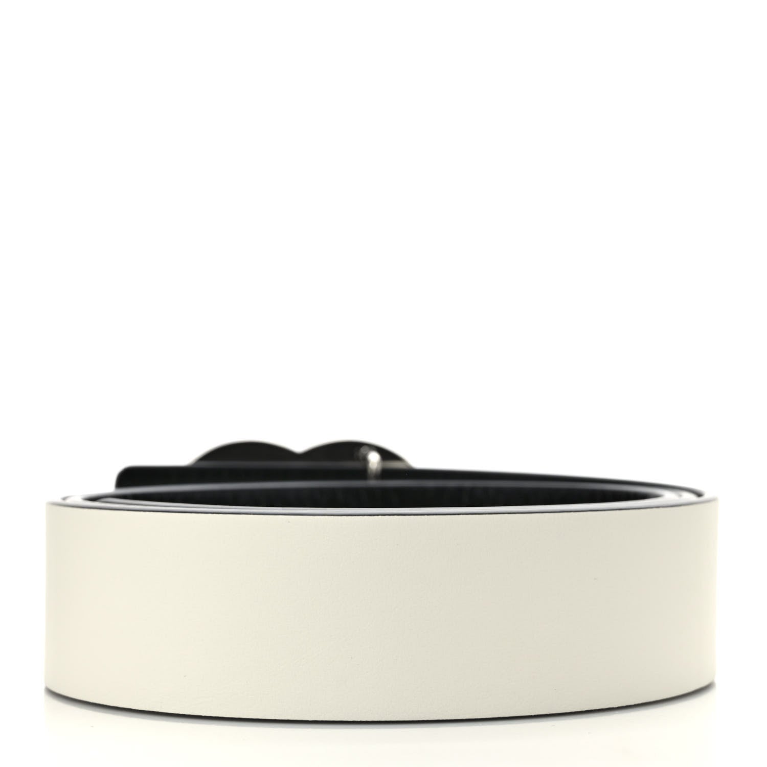 Chanel Patent Calfskin CC Reversible Belt 90 36 Black White 2 of 5