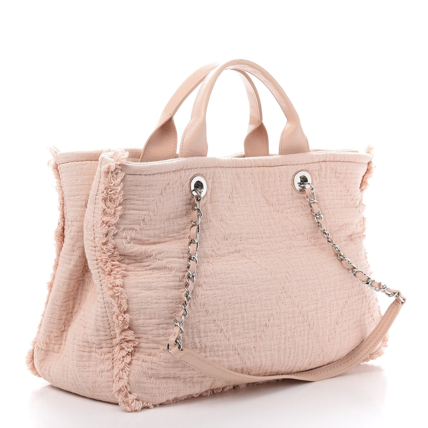 Canvas Large Double Face Shopping Tote Light Pink