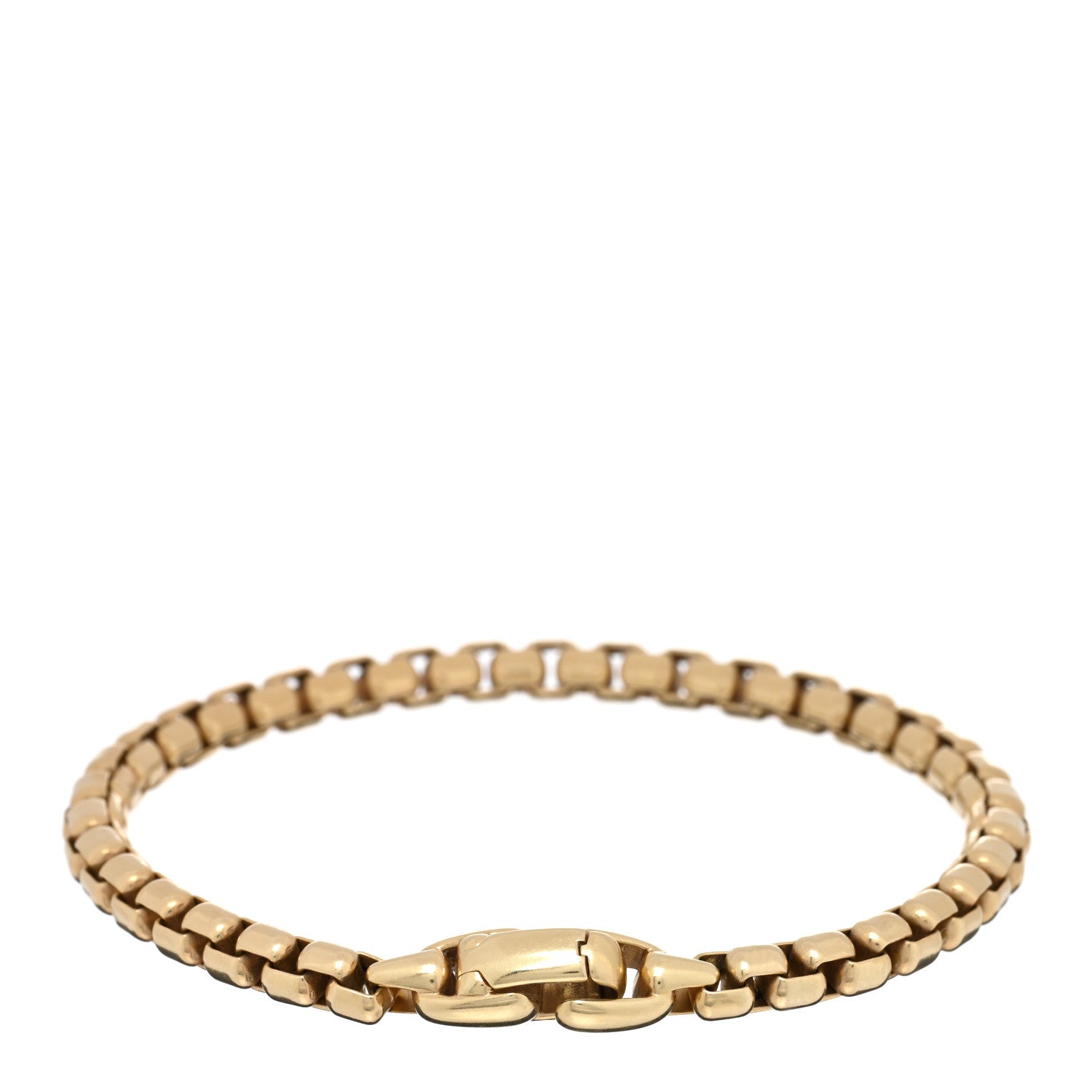 David Yurman 18K Yellow Gold 5mm Box Chain Bracelet 2 of 3