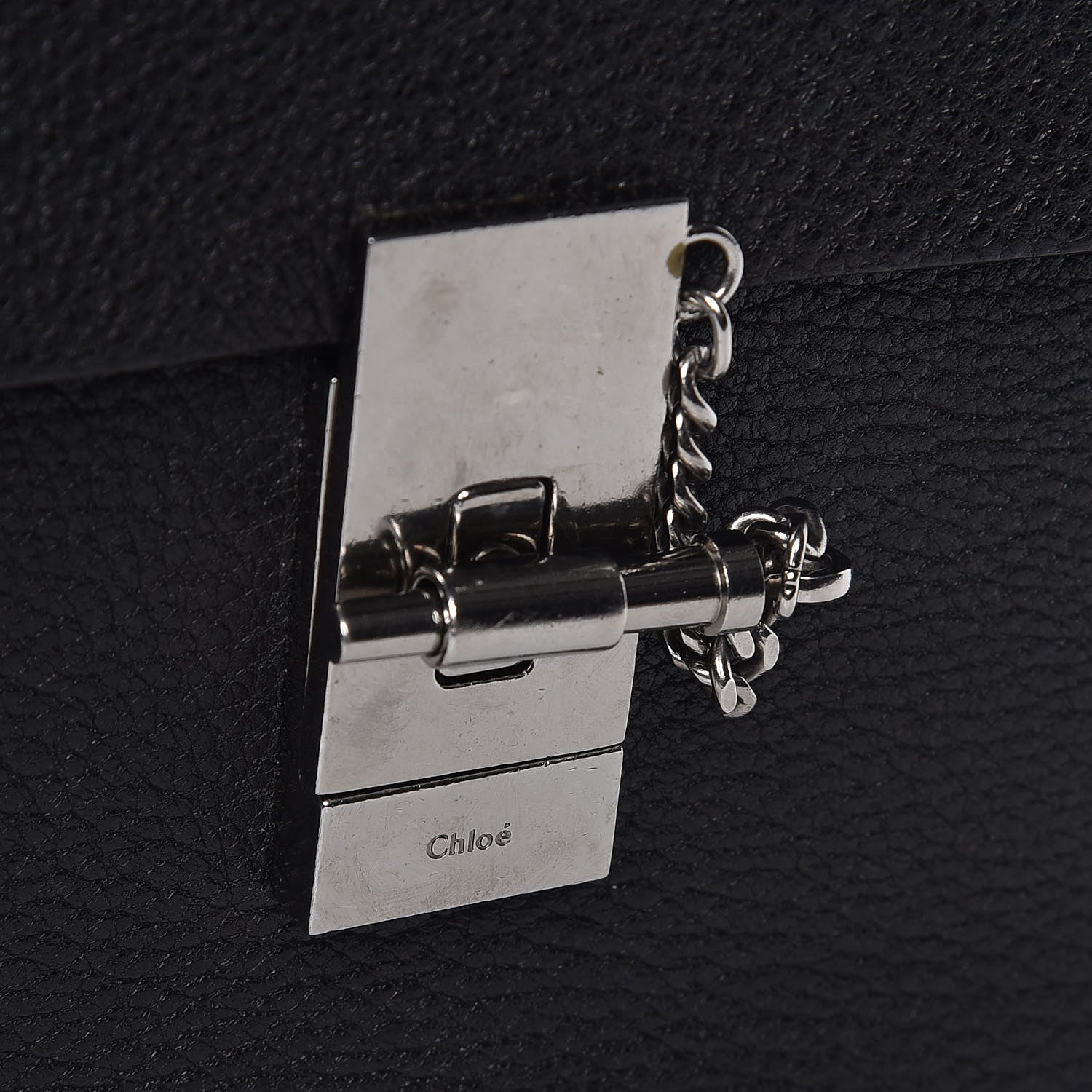 Chloe Grained Lambskin Large Drew Shoulder Bag Black 11 of 11