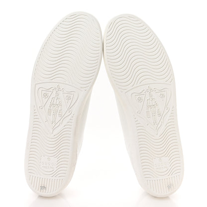 Gucci Calfskin Interlocking G Perforated Womens Ace Sneakers 38.5 White Grey Sky 6 of 9