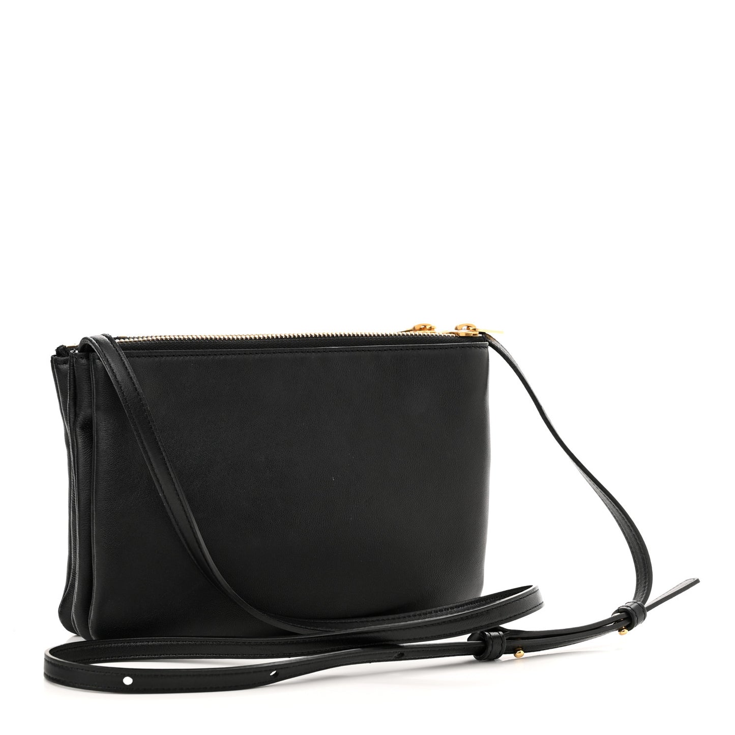 Lambskin Small Trio Crossbody Bag Black