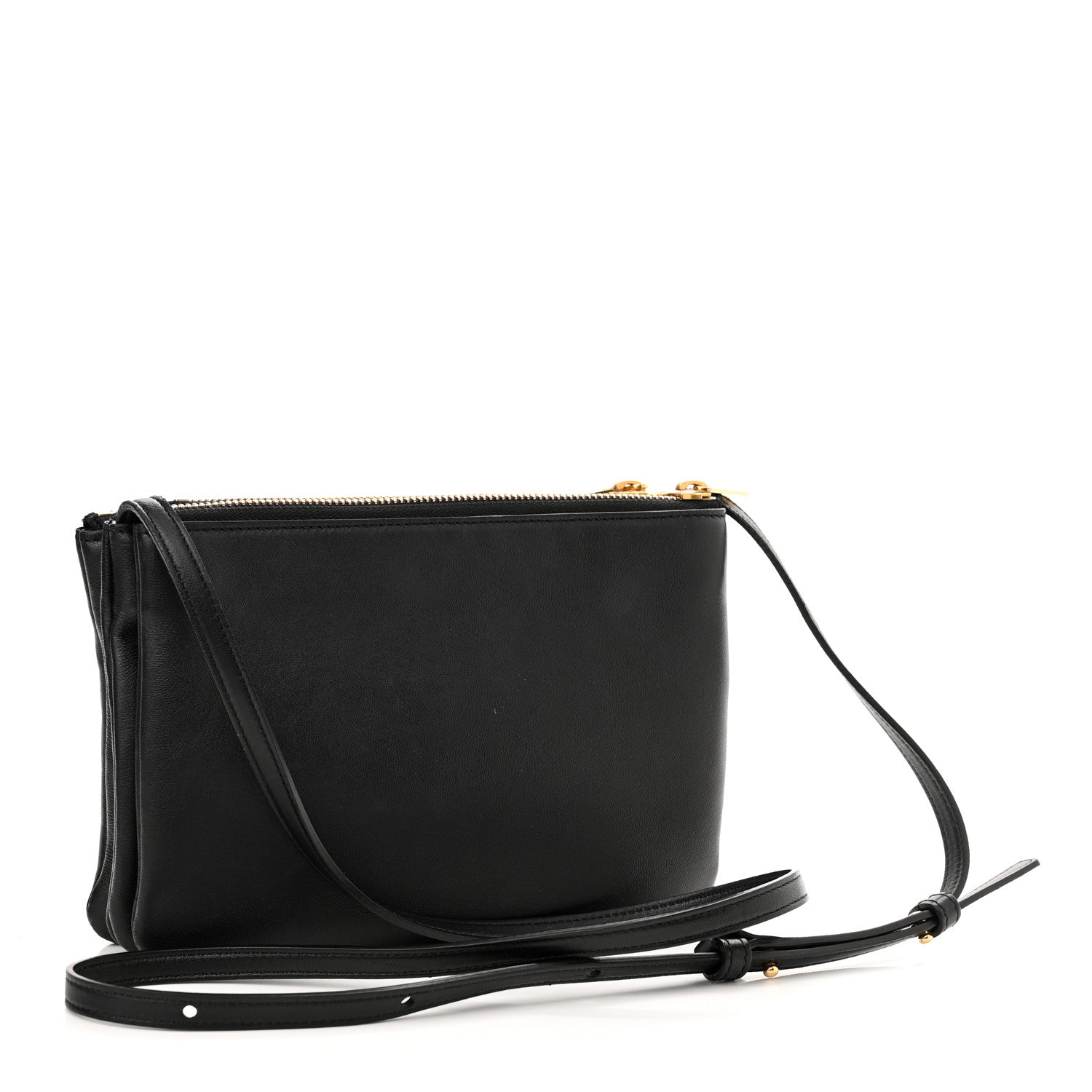 Celine Lambskin Small Trio Crossbody Bag Black 3 of 14