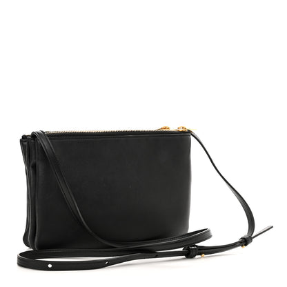 Celine Lambskin Small Trio Crossbody Bag Black 3 of 14