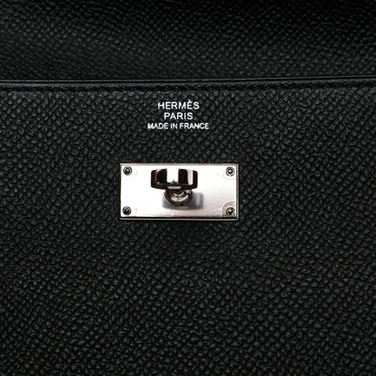 Hermes Epsom Kelly Longue Wallet Black 5 of 11