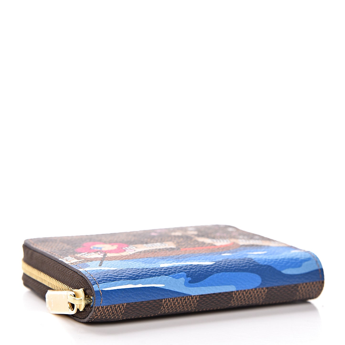 Damier Ebene 2019 Christmas Animation Zippy Coin Purse Blue