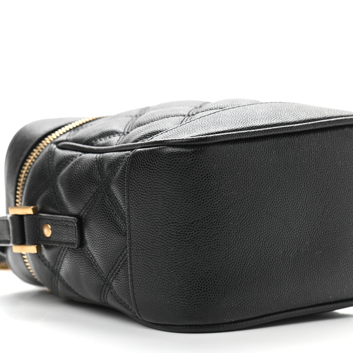 Saint Laurent Grain de Poudre Quilted 80's Vanity Bag Black 7 of 8