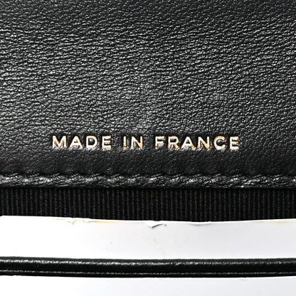 Chanel Lambskin Quilted Chain Top Handle Clutch With Chain Black 7 of 11