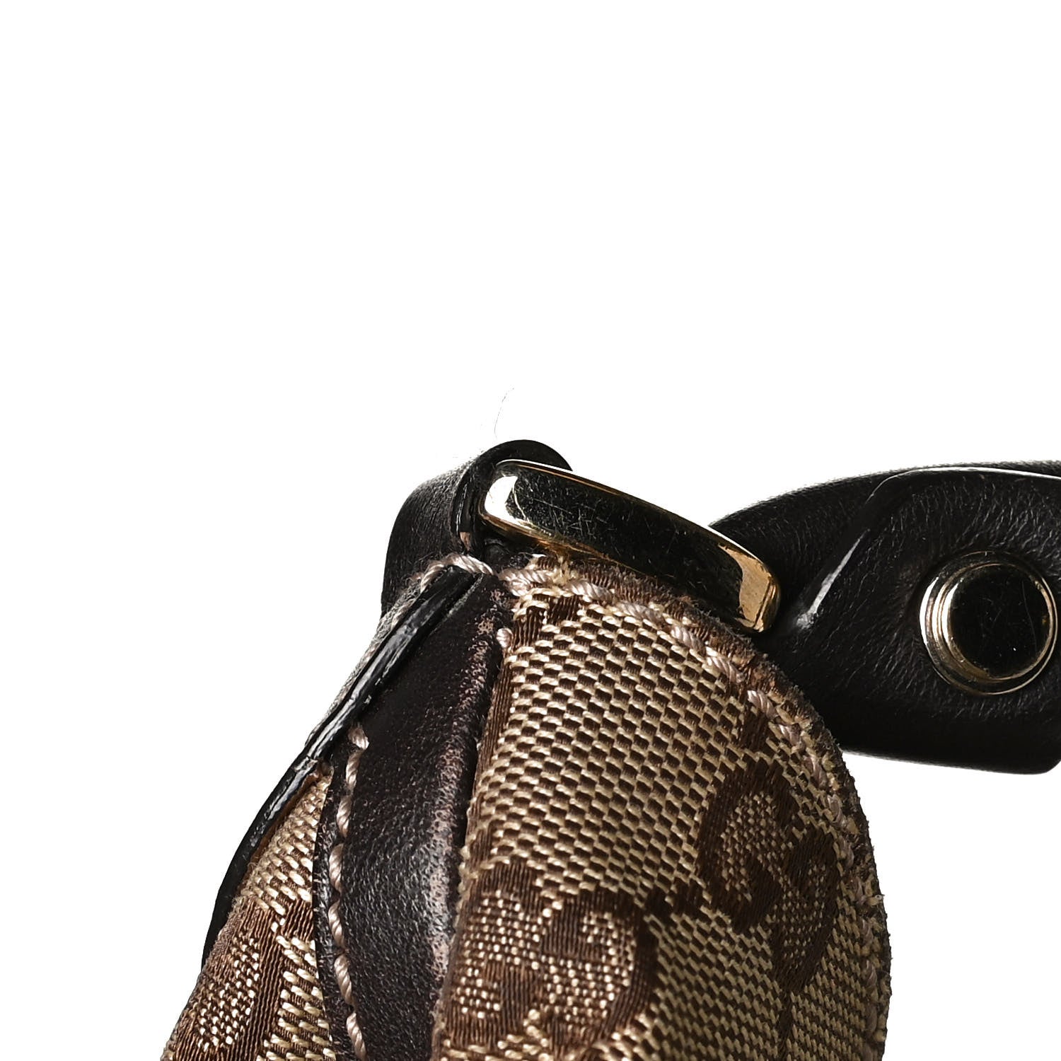 Gucci Monogram Large D Gold Hobo Dark Brown 19 of 21