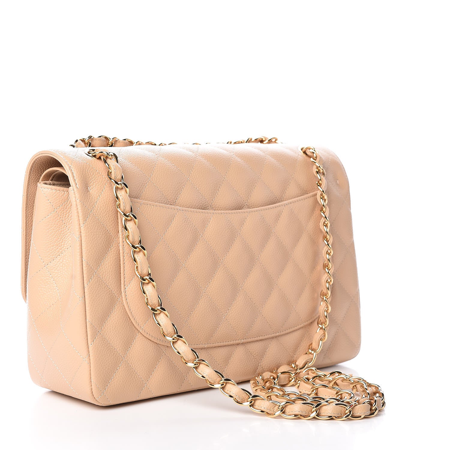Chanel Caviar Quilted Jumbo Double Flap Beige Clair 3 of 9