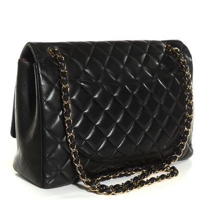 Chanel Lambskin Quilted Maxi Single Flap Black 3 of 8