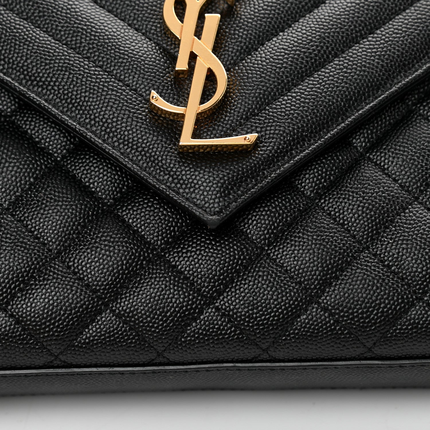 Saint Laurent Grain De Poudre Textured Mixed Matelasse Triquilt Medium Monogram Satchel Black 11 of 12