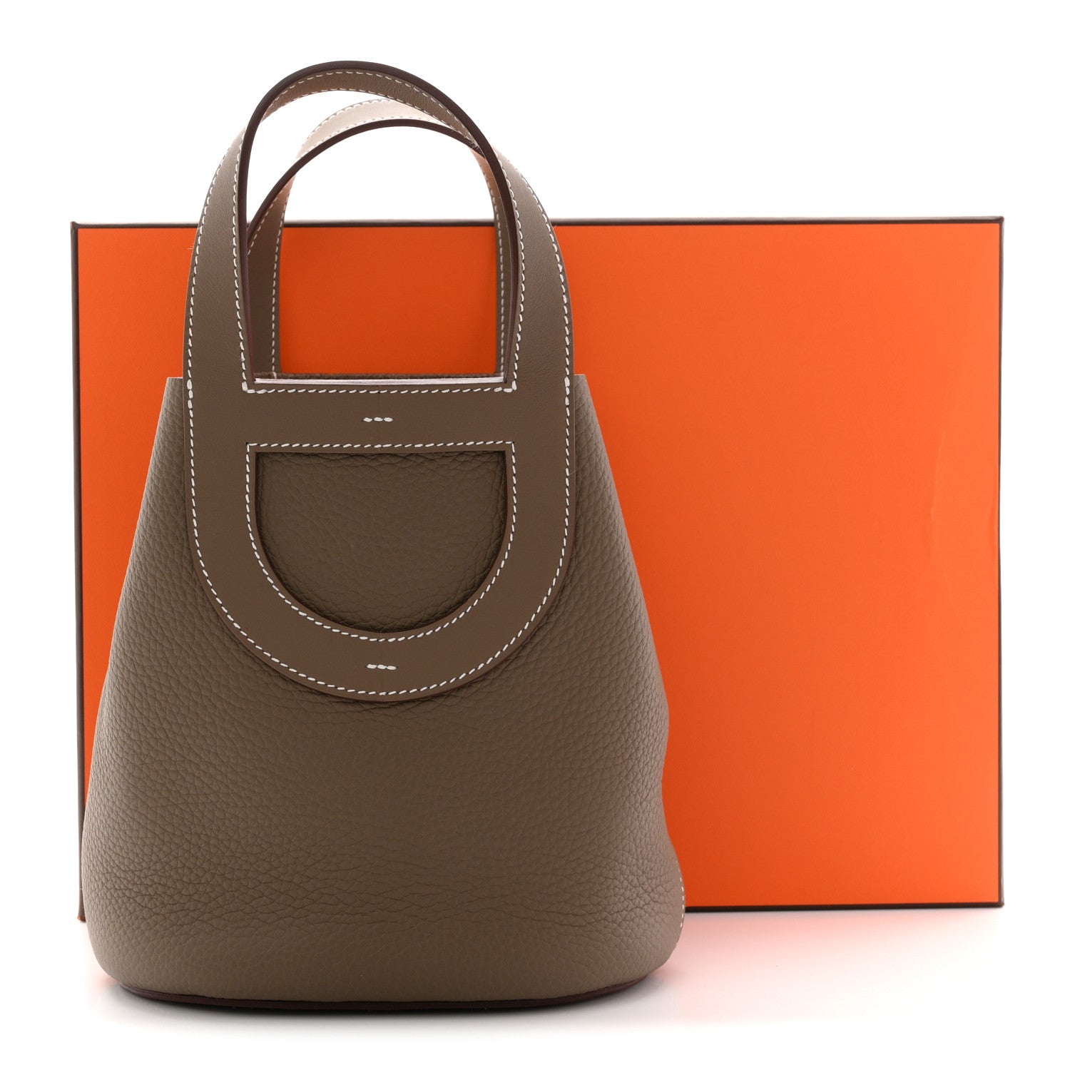 Hermes Taurillon Clemence Swift In-The-Loop 18 Bag Etoupe 23 of 23